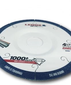 Lenox MetalMax 4.5" x 7/8" Diamond Wheel - TYPE 27, Depressed Center, Angle Grinder