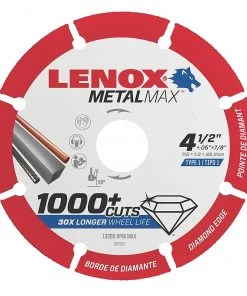Lenox METALMAX Diamond Edge Cutoff Wheel, 4.5" x 7/8", Angle Grinder