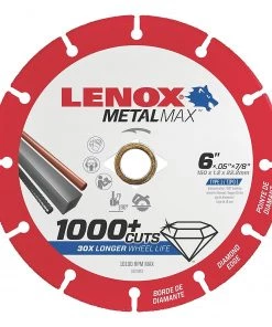 Lenox METALMAX Diamond Edge Cutoff Wheel, 6" x 7/8", Angle Grinder