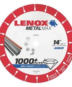 Lenox METALMAX Diamond Edge Cutoff Wheel, 14" x 1", Chop Saw