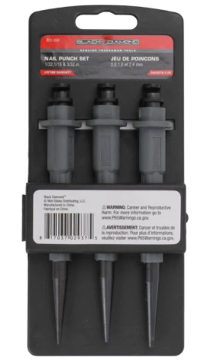 Black Diamond 3 pc. Nail Punch Set 3 Black Diamond 3 pc. Nail Punch Set