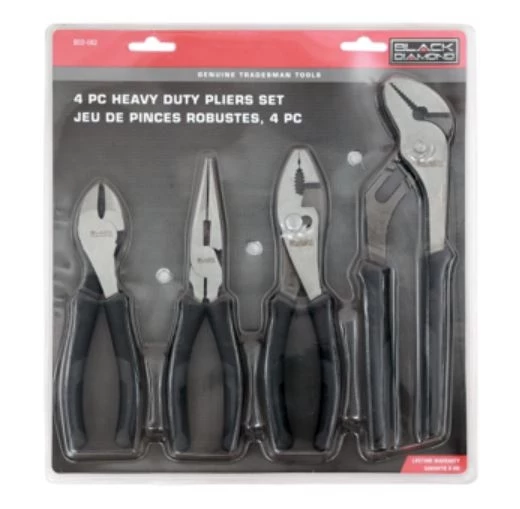 Black Diamond 4 pc. Heavy Duty Plier Set 3 Black Diamond 4 pc. Heavy Duty Plier Set