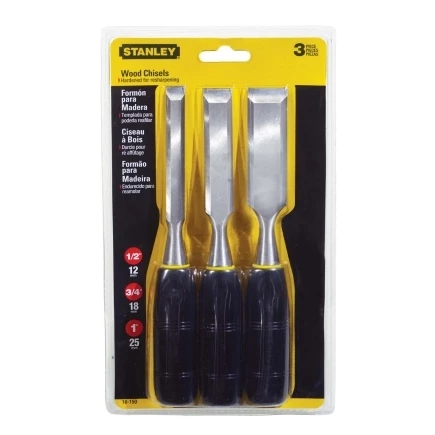 Stanley 3 pc 150 Series Wood Chisel Set 4 Stanley 3 pc 150 Series Wood Chisel Set - Image 2