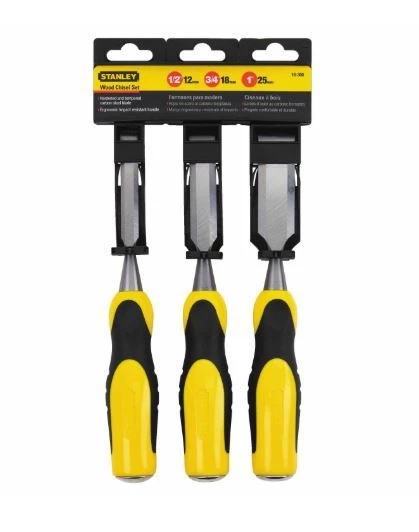 Stanley 3 Piece Wood Chisel Set 4 Stanley 3 Piece Wood Chisel Set - Image 2