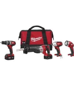 Milwaukee M18 Cordless Lithium-Ion 4 Tool Combo Kit