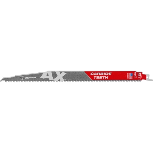 Milwaukee The AX™ with Carbide Teeth SAWZALL® Blade 12" 5T 3 Milwaukee The AX™ with Carbide Teeth SAWZALL® Blade 12" 5T