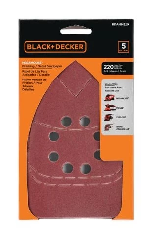 Black & Decker Mega Mouse Sandpaper - 5 Pack 3 Black & Decker Mega Mouse Sandpaper - 5 Pack