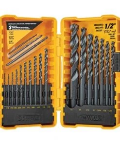 DeWalt 20 Piece Black Oxide Drill Bit Set