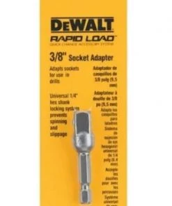 DeWalt Hardened Steel 3/8 in. Socket Adapter
