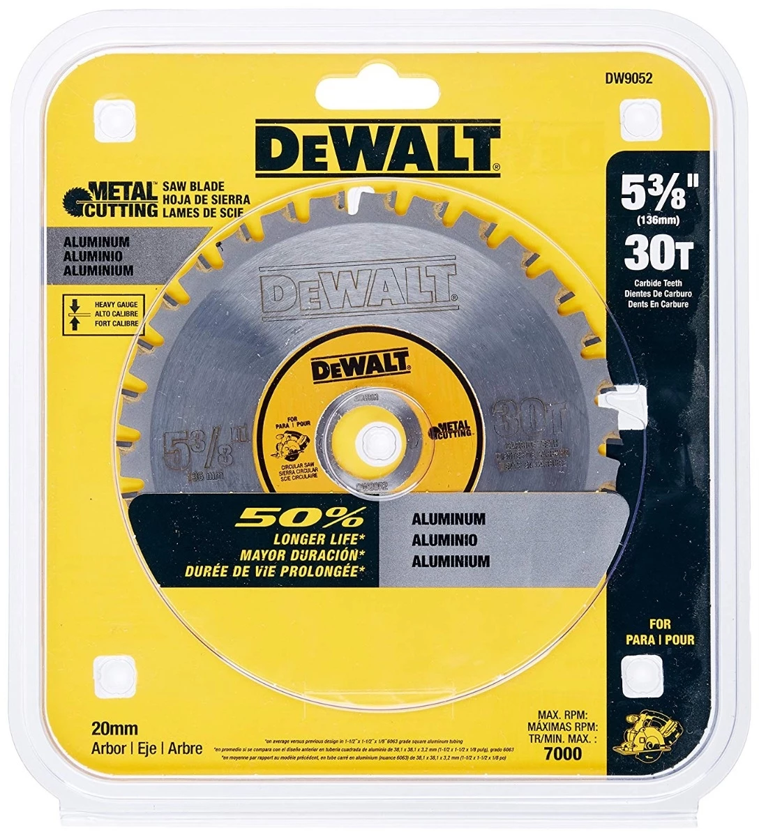 DeWalt 5-3/8-Inch 30 Tooth Aluminum and Non-Ferrous Metal Cutting Saw Blade 3 DeWalt 5-3/8-Inch 30 Tooth Aluminum and Non-Ferrous Metal Cutting Saw Blade